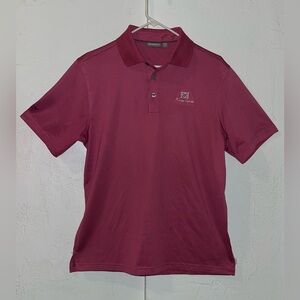 Ashworth Pink Golf Polo Shirt featuring “The River Course” logo on chest.